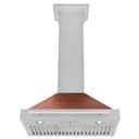30 In. Convertible Satin Stainless Steel Wall Mount Range Hood With Copper Shell And Stainless Steel Handle view 5
