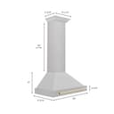 30" Autograph Edition Range Hood with Gold Handle view 7