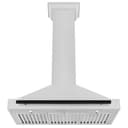 Autograph Edition 36 In. Convertible Satin Stainless Steel Wall Mount Range Hood With Matte Black Handle view 3