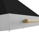 36in. Autograph Edition Convertible Fingerprint Resistant DuraSnow Stainless Steel Range Hood with Black Matte Shell and Polished Gold Handle view 6