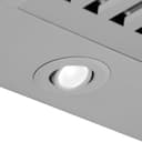 36in. Autograph Edition Convertible Fingerprint Resistant DuraSnow Stainless Steel Range Hood with Black Matte Shell and Polished Gold Handle view 7