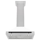 30in. Autograph Edition Convertible Fingerprint Resistant DuraSnow Stainless Steel Range Hood with White Matte Shell and Matte Black Handle view 5
