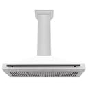 48" Autograph Edition Range Hood with White Matte Shell and Matte Black Handle view 3