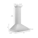 36" Stainless Steel Range Hood with Matte Shell and Stainless Steel Handle view 6