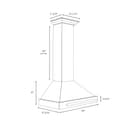 30in. Convertible Stainless Steel Range Hood with Black Matte Shell and Stainless Steel Handle view 8