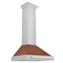 ZLINE 30 in. Convertible Stainless Steel Range Hood with Copper Shell and Stainless Steel Handle (KB4STX-C-30) view 1