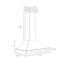 ZLINE 36 in. Convertible Stainless Steel Range Hood with Copper Shell and Stainless Steel Handle (KB4STX-C-36) view 6