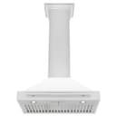 30in. Convertible Stainless Steel Range Hood with White Matte Shell and Stainless Steel Handle view 3