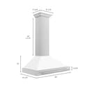 36" Stainless Steel Range Hood with Stainless Steel Handle (KB4STX-36) Matte view 6
