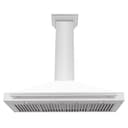 48in. Convertible Stainless Steel Range Hood with White Matte Shell and Stainless Steel Handle view 3