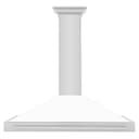 48in. Convertible Stainless Steel Range Hood with White Matte Shell and Stainless Steel Handle view 5