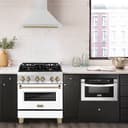 30in. Autograph Edition Convertible Stainless Steel Range Hood with Stainless Steel Shell and Champagne Bronze Accents view 2