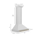 30in. Autograph Edition Convertible Stainless Steel Range Hood with Stainless Steel Shell and Champagne Bronze Accents view 6