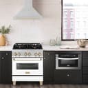 30in. Autograph Edition Convertible Stainless Steel Range Hood with Stainless Steel Shell and Polished Polished Gold Accents view 2