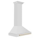 30in. Autograph Edition Convertible Stainless Steel Range Hood with Stainless Steel Shell and Polished Polished Gold Accents view 5