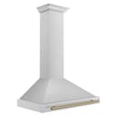 36in. Autograph Edition Convertible Stainless Steel Range Hood with Stainless Steel Shell and Champagne Bronze Accents view 3