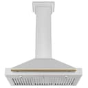 36in. Autograph Edition Convertible Stainless Steel Range Hood with Stainless Steel Shell and Champagne Bronze Accents view 4