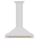 36in. Autograph Edition Convertible Stainless Steel Range Hood with Stainless Steel Shell and Champagne Bronze Accents view 5