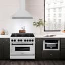 36in.Autograph Edition Convertible Stainless Steel Range Hood with Stainless Steel Shell and Matte Black Accents view 2