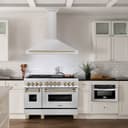 48in. Autograph Edition Convertible Stainless Steel Range Hood with Stainless Steel Shell and Champagne Bronze Accents view 2