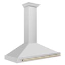 48in. Autograph Edition Convertible Stainless Steel Range Hood with Stainless Steel Shell and Polished Polished Gold Accents view 5