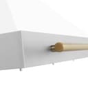 30in. Autograph Edition Convertible Stainless Steel Range Hood with White Matte Shell and Polished Polished Gold Accents view 6
