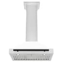 30in. Autograph Edition Convertible Stainless Steel Range Hood with White Matte Shell and Matte Black Accents view 4