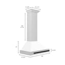 30in. Autograph Edition Convertible Stainless Steel Range Hood with White Matte Shell and Matte Black Accents view 7