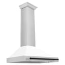 36in.Autograph Edition Convertible Stainless Steel Range Hood with White Matte Shell and Matte Black Accents view 1
