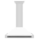 36in.Autograph Edition Convertible Stainless Steel Range Hood with White Matte Shell and Matte Black Accents view 3