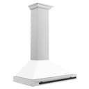 36in.Autograph Edition Convertible Stainless Steel Range Hood with White Matte Shell and Matte Black Accents view 4