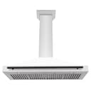 48in. Autograph Edition Convertible Stainless Steel Range Hood with White Matte Shell and Matte Black Accents view 4