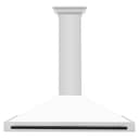 48in. Autograph Edition Convertible Stainless Steel Range Hood with White Matte Shell and Matte Black Accents view 5