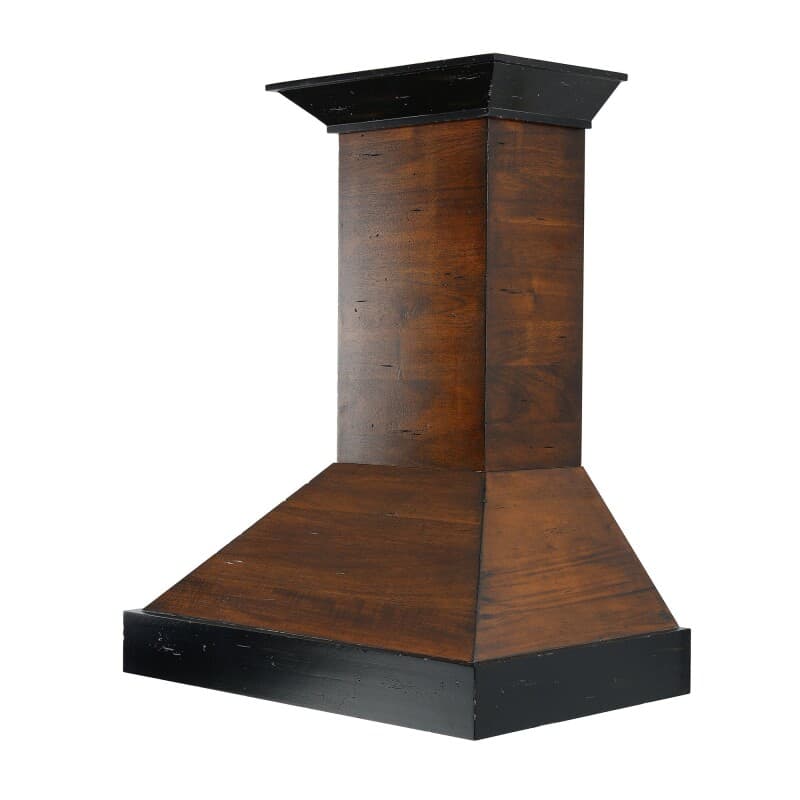 Convertible Vent Wooden Wall Mount Range Hood in Antigua and (KBAR) - 30 Inch