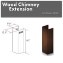 61" Wooden Chimney Extension for Ceilings up to 12.5 ft. view 1
