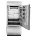 20.9 Cu. Ft. 36" Width Built-In Stainless Bottom Mount Refrigerator with Platinum Interior Design view 9