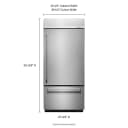 20.9 Cu. Ft. 36" Width Built-In Stainless Bottom Mount Refrigerator with Platinum Interior Design view 15