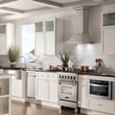 24" Convertible Vent Wall Mount Range Hood with Crown Molding view 2
