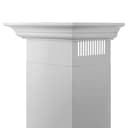 24" Convertible Vent Wall Mount Range Hood with Crown Molding view 6