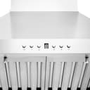 24" Convertible Vent Wall Mount Range Hood with Crown Molding view 7