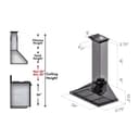 24" Convertible Vent Wall Mount Range Hood with Crown Molding view 9