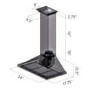 24" Convertible Vent Wall Mount Range Hood with Crown Molding view 10