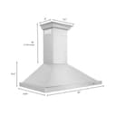 30" Convertible Vent Wall Mount Range Hood with Crown Molding view 3