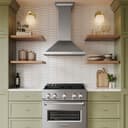 30" Convertible Vent Wall Mount Range Hood with Crown Molding view 9