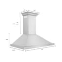 36" Convertible Vent Wall Mount Range Hood with Crown Molding view 10