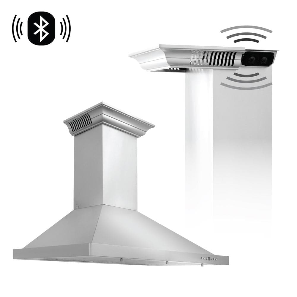 30 In. Crownsound™ Ducted Vent Wall Mount Range Hood In Stainless Steel With Built-in Bluetooth Speakers
