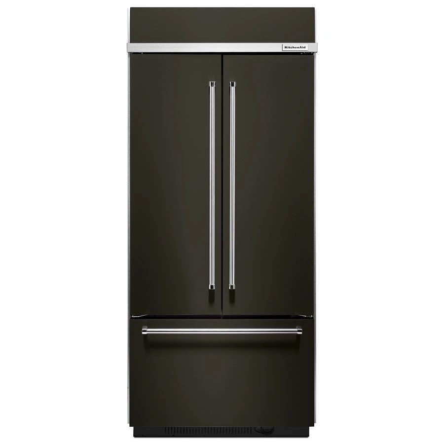 20.8 Cu. Ft. 36" Width Built In Stainless Steel French Door Refrigerator With Platinum Interior Design