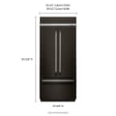 20.8 Cu. Ft. 36" Width Built In Stainless Steel French Door Refrigerator With Platinum Interior Design view 11