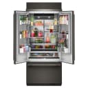 20.8 Cu. Ft. 36" Built-in French Door Bottom Mount Refrigerator With Platinum Interior view 2