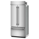 20.8 Cu. Ft. 36" Built-In French Door Bottom Mount Refrigerator with Platinum Interior view 2